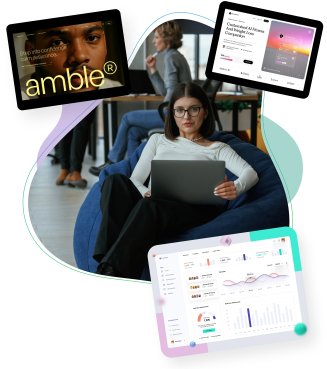 Professional working on Boise website design projects with responsive layouts and analytics dashboards