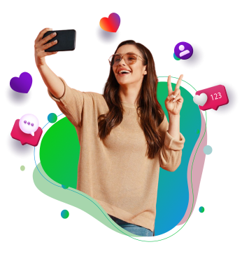 Woman taking a selfie as part of a digital media campaign for Boise brands